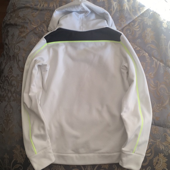 NWOT WHITE/DARK GRAY/NEON UNDER ARMOUR SWEATSHIRT - Picture 2 of 4